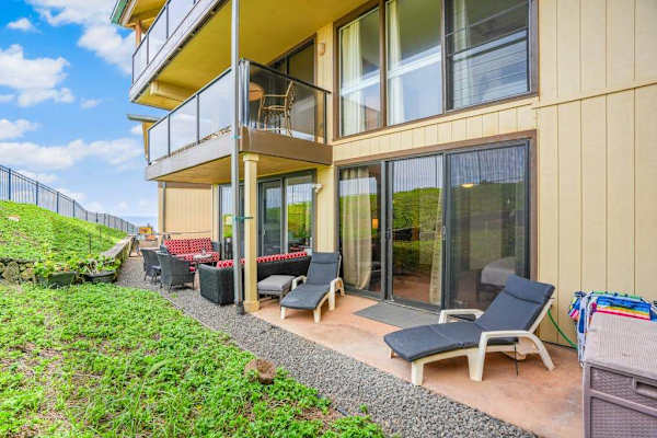 Lounge chairs for guest use available next to patio
