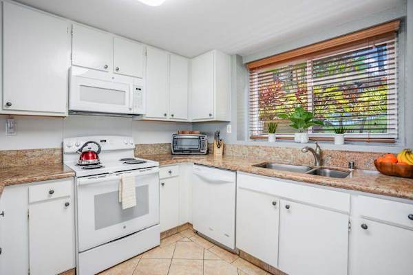 Bright kitchen with natural lighting 