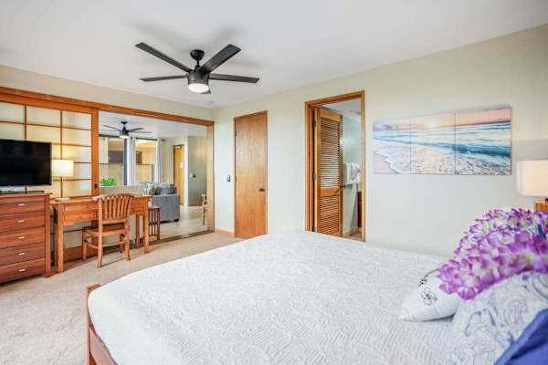 Large sliding door leading to living room 