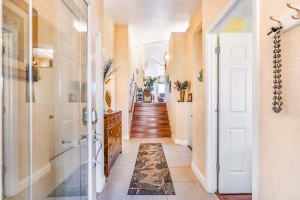 Bright Hallway With Glass Shower