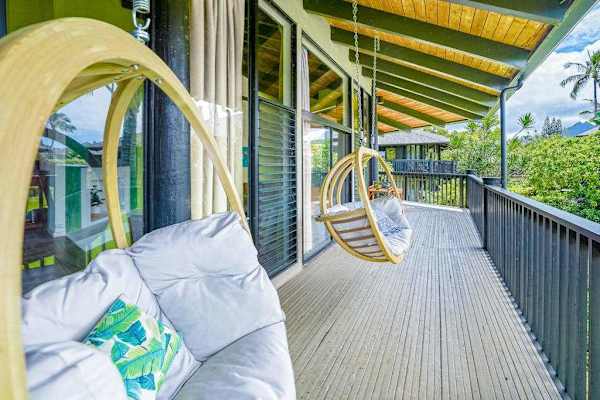 Covered lanai offering a peaceful outdoor retreat