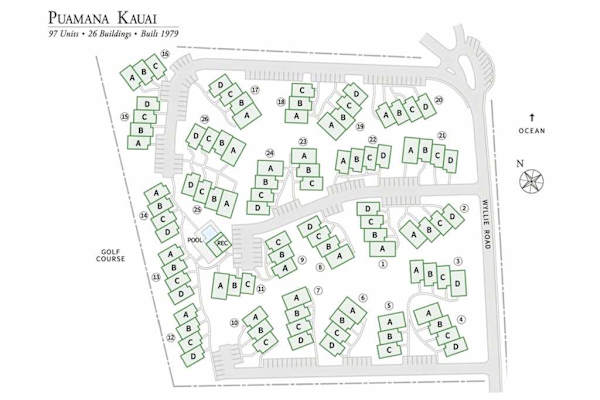Detailed layout map of the resort community
