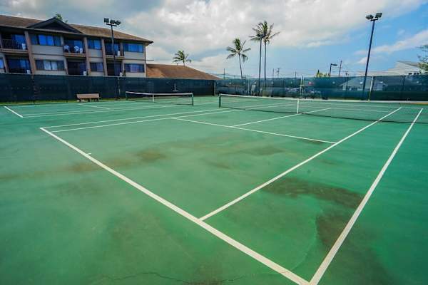 Championship Tennis Under Blue Skies