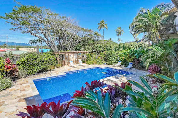 Resort swimming pool for relaxing between adventures