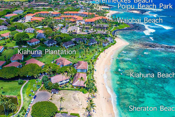Kiahuna Plantation Ressort aerial view