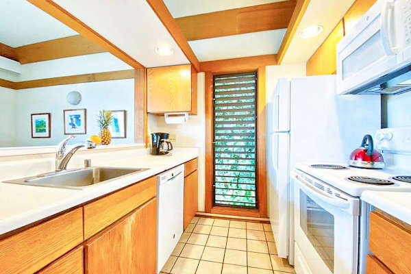 Fully stocked kitchen to prepare home cooked meals.