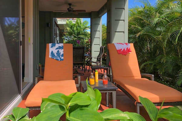 Private Lanai For Morning Coffee
