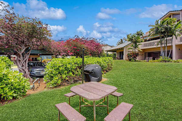   Front yard with mature trees for natural beauty