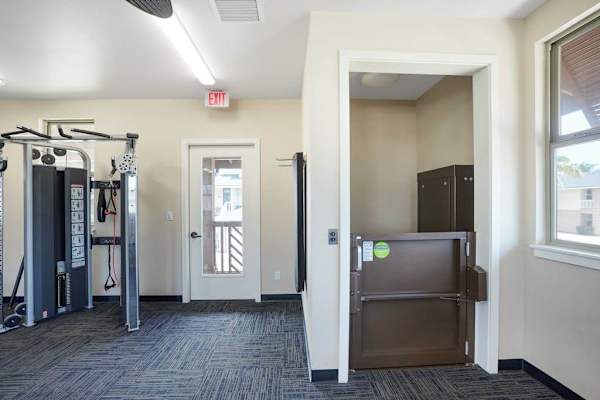 Modern Resort Gym Entrance