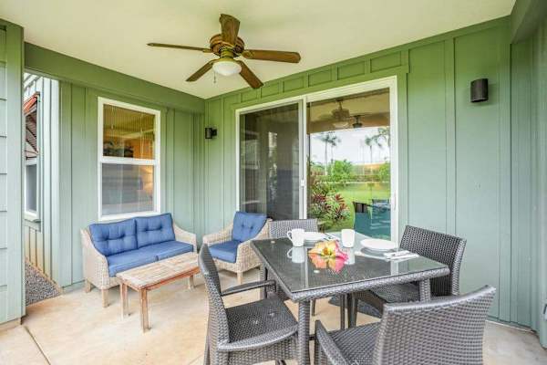 Private Lanai For Morning Coffee