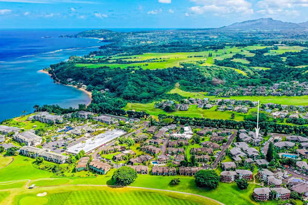 Aerial view of Mauna Kai Resort