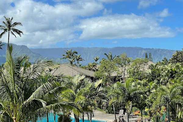 Kauai's famous green mountains - on all four sides, this home is a true showcase of Princeville and the North Shore. 