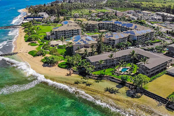 Aerial View Of Oceanfront Paradise