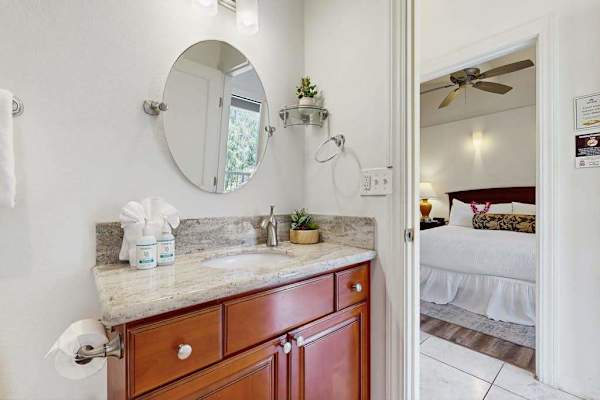 Bright Bathroom With Modern Vanity