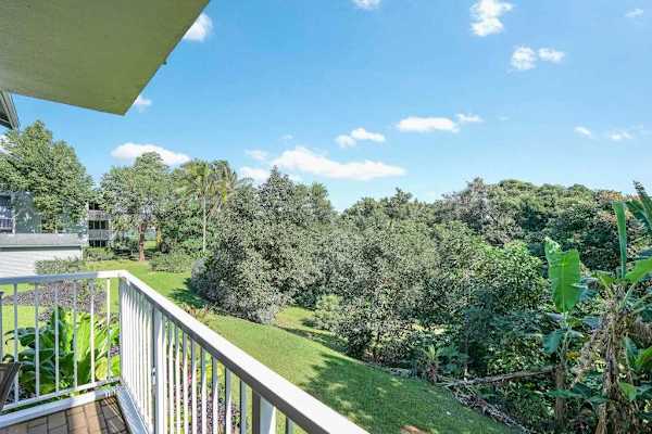 Serene Lanai Overlooking Lush Gardens