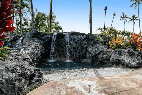 Tropical Waterfall Poolside Retreat