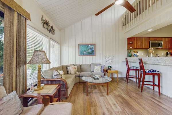 Cozy Living Room With Island Charm