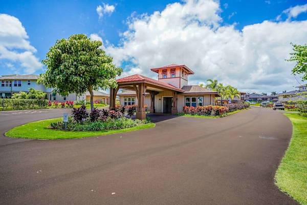 Beautifully Landscaped Resort Entrance