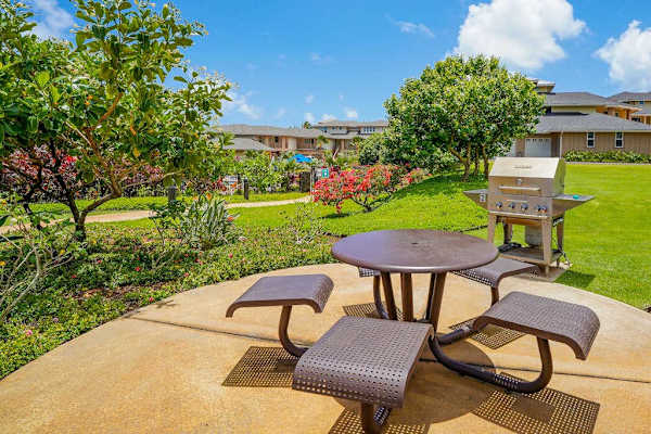 Outdoor BBQ Area With Picnic Seating