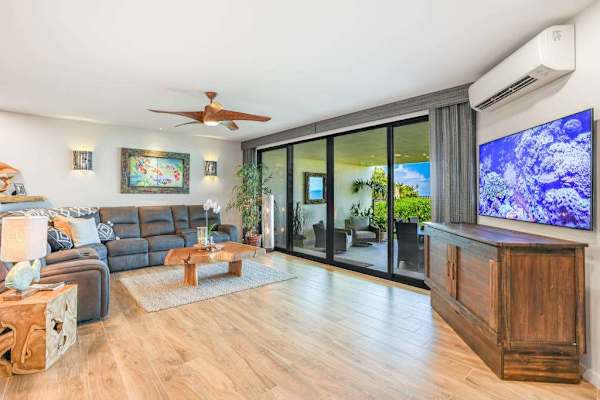 Comfortable living area with seamless indoor-outdoor living