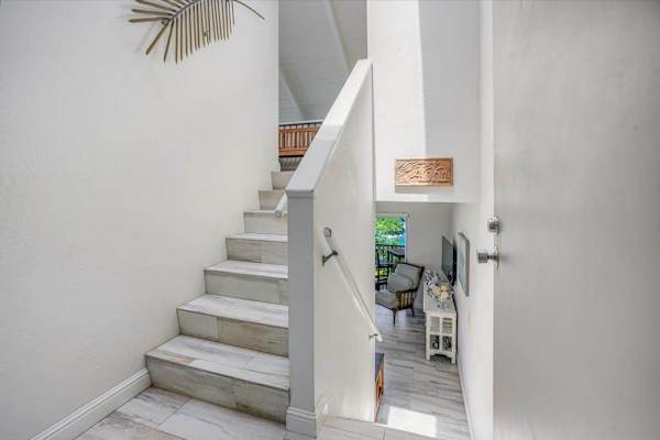 Private staircase leading to your island retreat.