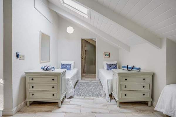 Spacious loft bedroom perfect for family or friends.