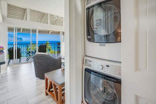 In-unit washer and dryer for added convenience during your stay.