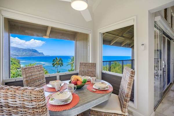 Outdoor dining area perfect for enjoying island sunsets.