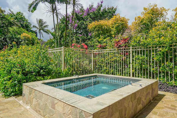 Cozy hot tub offers soothing relaxation beneath skies and evening stars