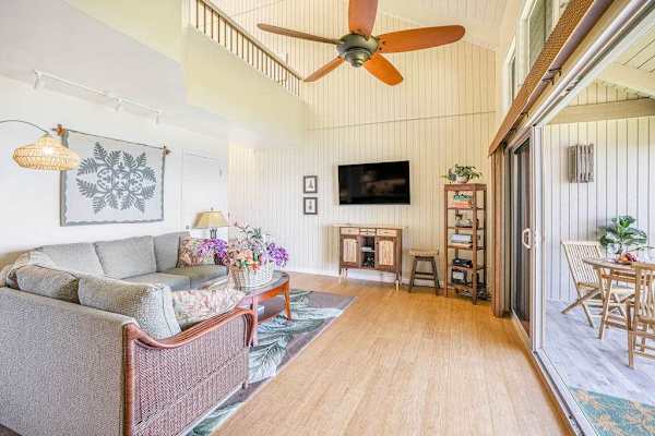 Inviting living room with seamless indoor-outdoor living.