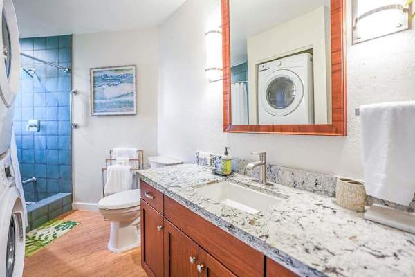 Beautiful tiled walk-in shower with modern finishes.