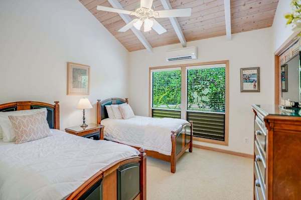 Bright Guest Bedroom With Garden Views