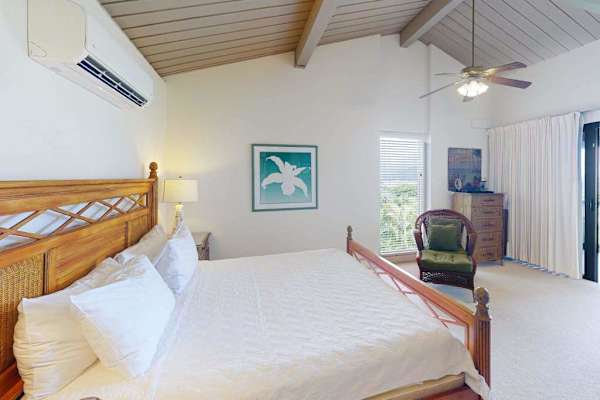 Peaceful bedroom offers a calming retreat for slow vacation mornings