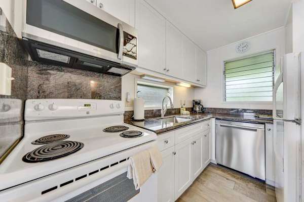 Fully equipped kitchen with everything you need to prepare meals.