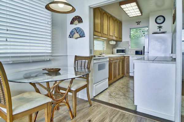 Inviting dining space conveniently located beside the kitchen.