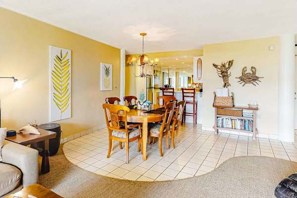 Open dining area creates a welcoming setting for relaxed gatherings