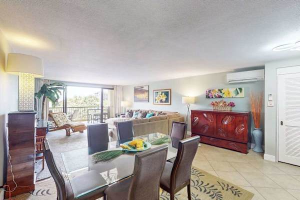 Bright dining area provides a comfortable setting for memorable meals