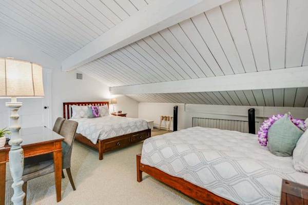 Relax upstairs in this cozy loft designed for restful evenings
