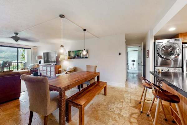 Open dining area creates a welcoming setting for shared meals