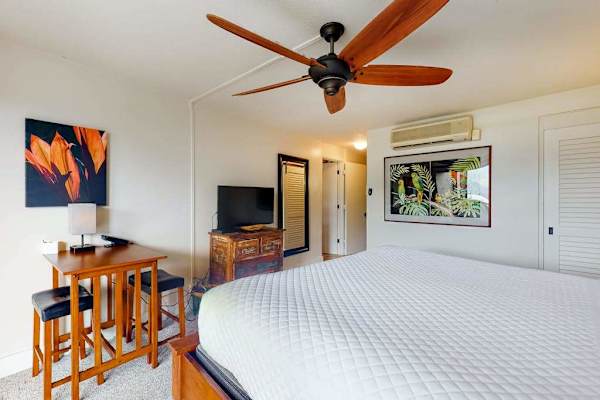 Bright bedroom offers a relaxing space for peaceful vacation nights