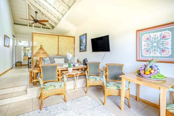 Bright Dining Area With Island Charm