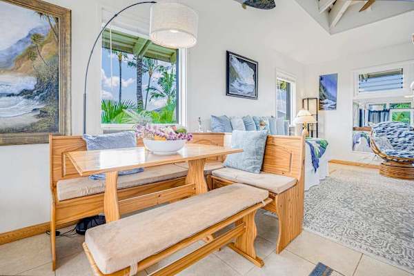Elegant Dining Space With Island Charm
