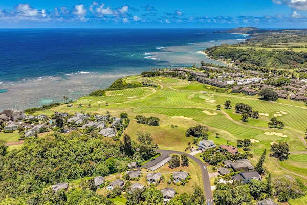 Aerial views of Hawaii.