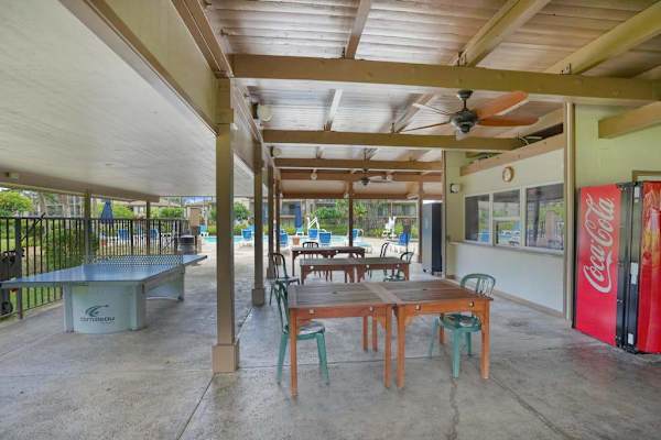 Shaded Outdoor Pavilion With Dining Space