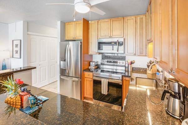 Elegant Kitchen With Granite Counters