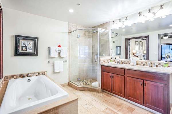 Spa-Like Hall Bathroom With A Luxurious Soaking Tub
