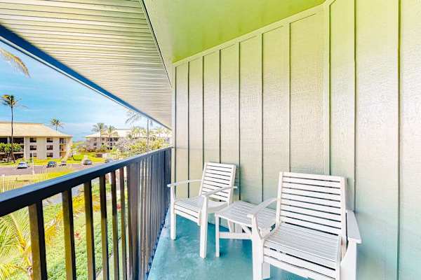 Enjoy peaceful mornings with coffee on the private lanai