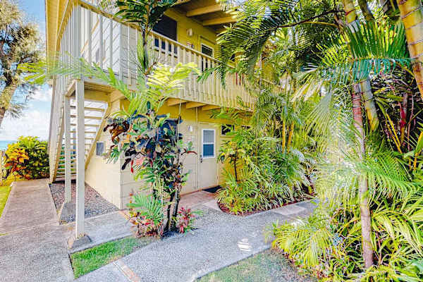 Lush Tropical Garden Entrance