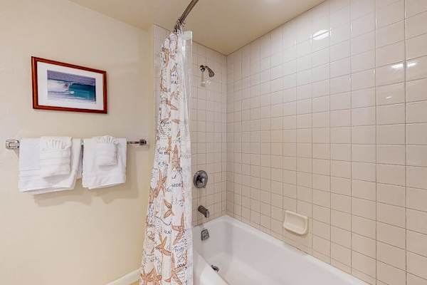 Relaxing bathtub perfect for unwinding after a day of exploring.