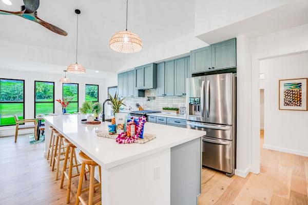 Stylish kitchen with ample counter space